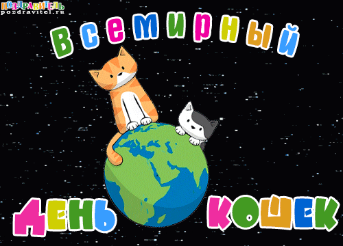 Всемирный день кошек открытки